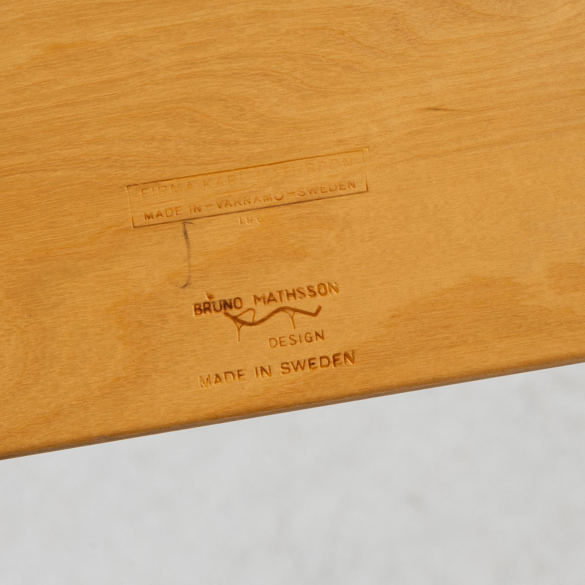 Bruno Mathsson, book shelf, Firma Karl Mathsson, Värnamo, dated 1961.