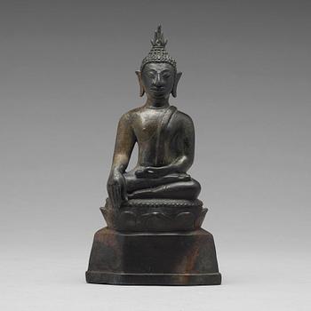 BUDDHA, brons. Thailand, Lanna perioden 14/1500-tal.