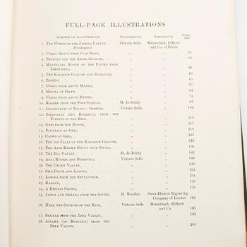 Freshfield, Douglas W.: The Exploration of the Caucasus. Förstaupplaga 1896. 2 band. Fotograf Vittorio Sella.