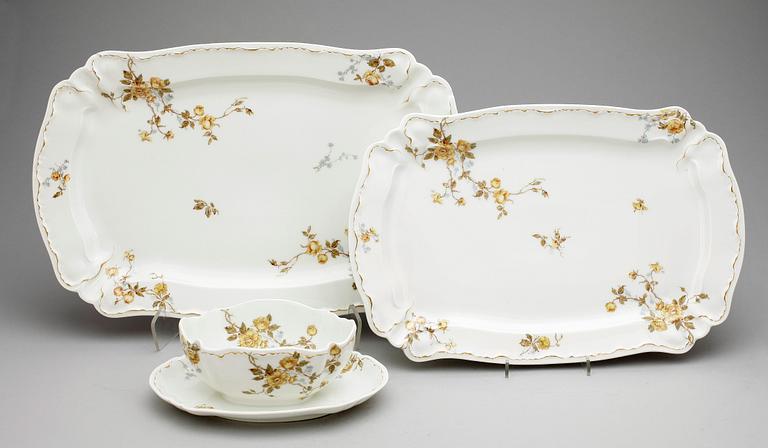 MATSERVIS, 38 delar, porslin, Haviland & Co, Limoges 1800-talets slut.