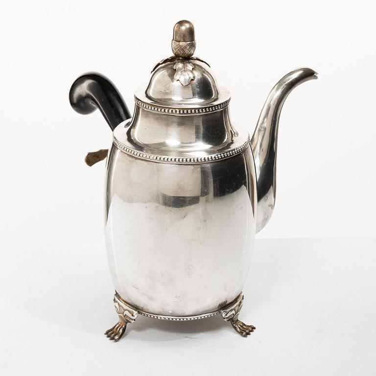 A Swedish sterling silver Empire style coffee pot, mark of Metallkonst Tage Björklund, Strängnäs 1954.