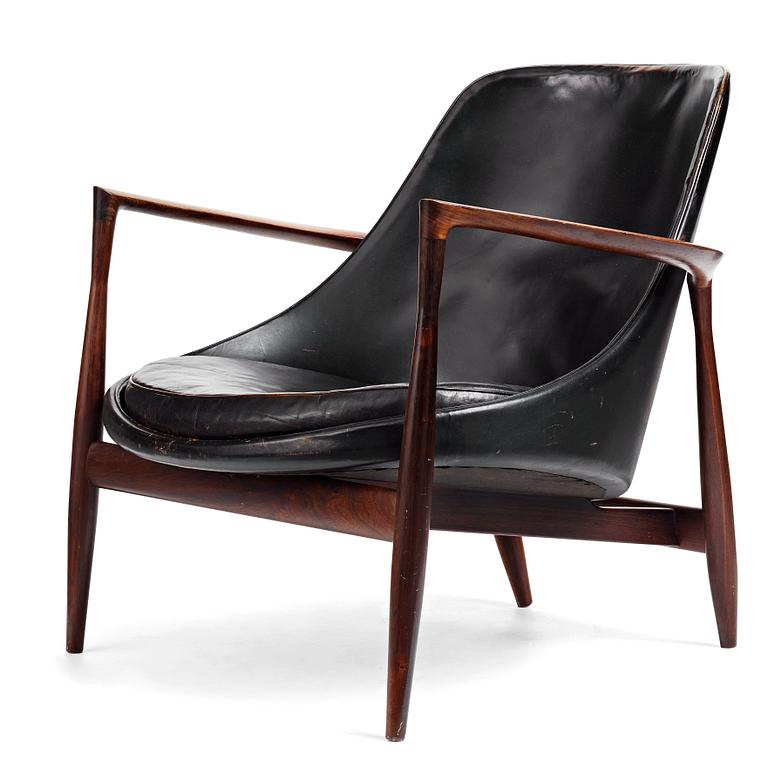 Ib Kofod-Larsen, a palisander "Elisabeth", easy chair, model "U 65", Christensen & Larsen, Copenhagen, Denmark, 1950-60's.