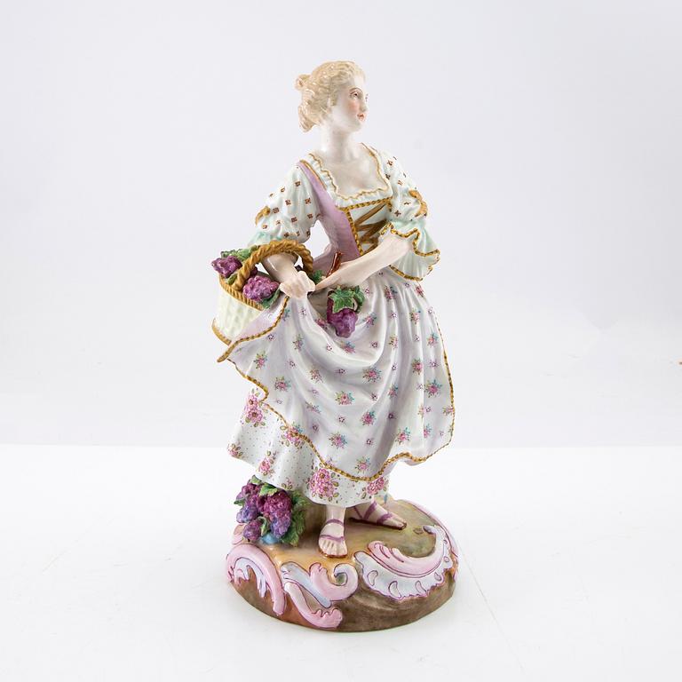 Figure CH Levy & Co Charenton France late 19th century porcelain.