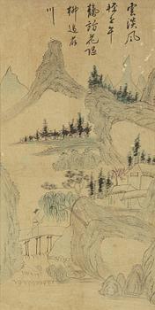 Unidentified artist, four paintings, ink and colour on paper, Korea, around 1900.