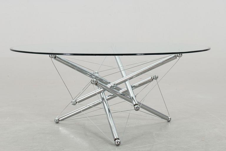 A GLASS TOP COFFEE TABLE "WADELL 713" THEODORE WADDELL CASSINA.