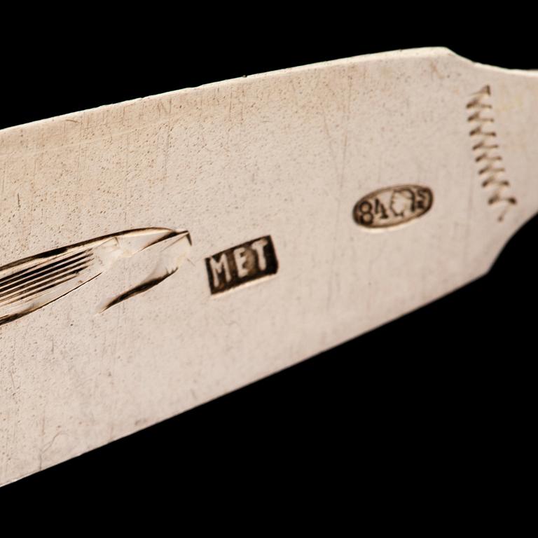 TESKEDAR, 8 st, silver, Moskva Ryssland 1898-1908. Vikt 124,7 g.