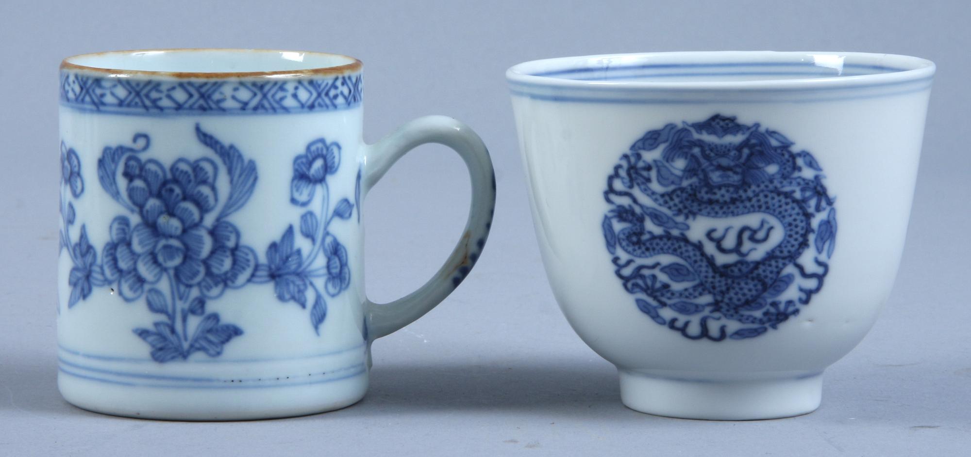 PARTI PORSLIN, 5 delar, Kina samt Japan, 1700-1900-tal.