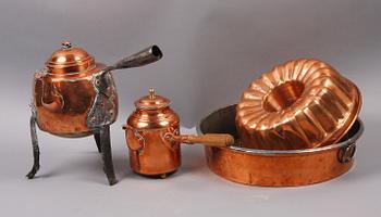 PARTI KOPPAR, 4 delar, bl a 1800-tal. 