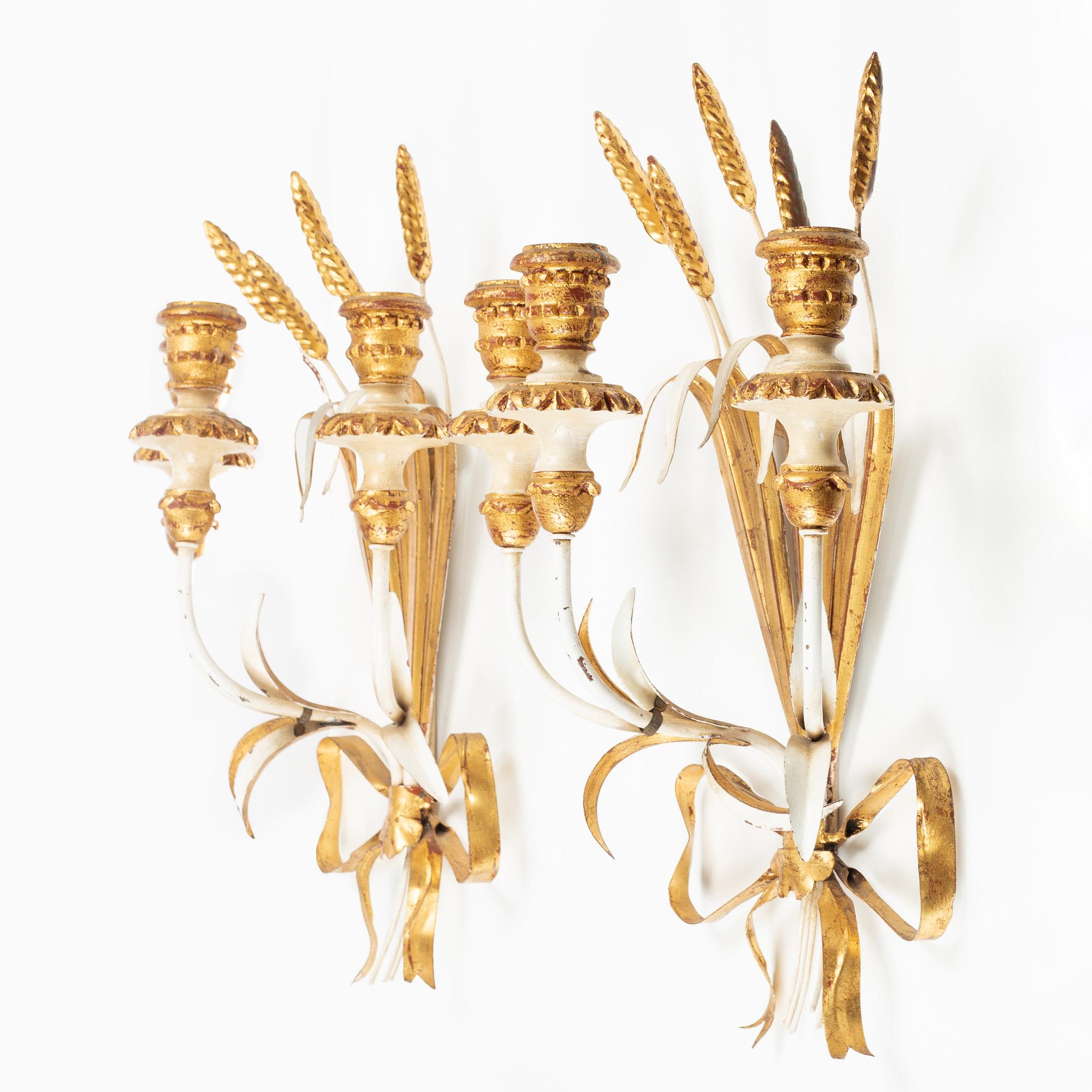 Vägglampetter, ett par, Italien, 1900-talets andra hälft.