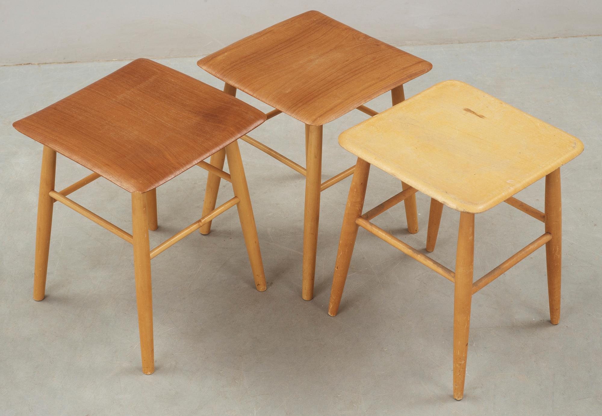 PALLAR, 3 st, "Fanett", Ilmari Tapiovaara, Edsbyverken, 1900-talets mitt.