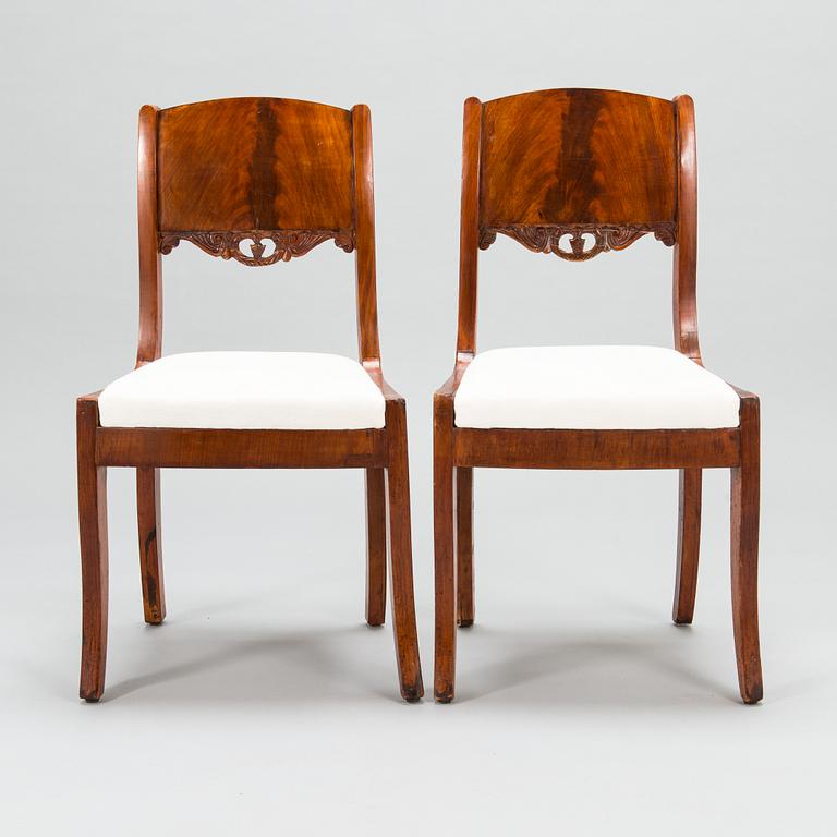 Stolar, 12 st, biedermeier, Ryssland ca 1830.