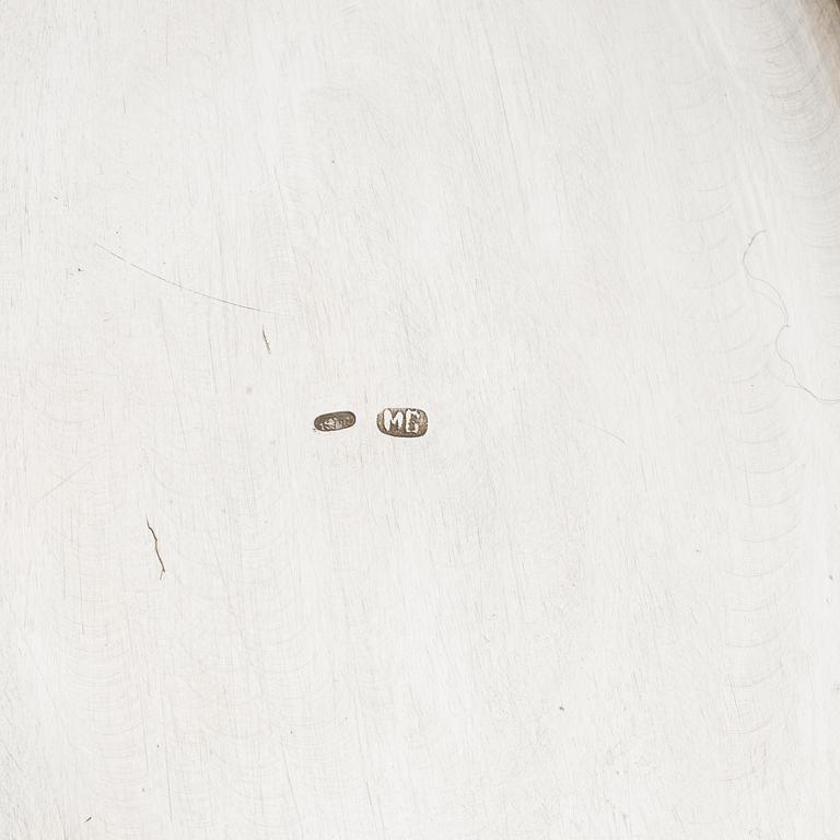 A Russian early 20th century parcel-gilt silver basket, unidentified makers mark, Moscow 1899-1908.