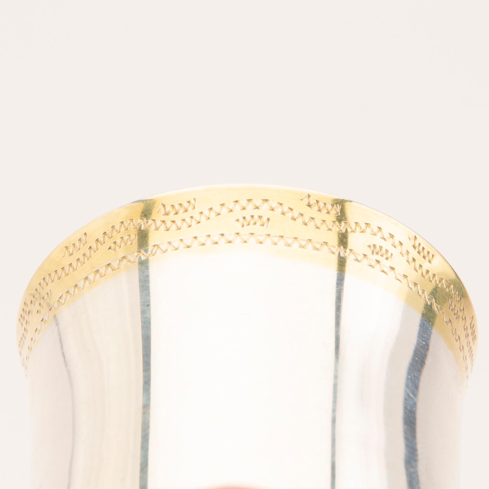 CG Hallberg supbägare 10 st silver Stockholm 1950-tal.