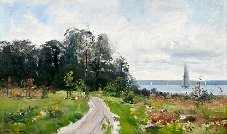 Erik Abrahamsson, SAILBOATS AT OPEN SEA.