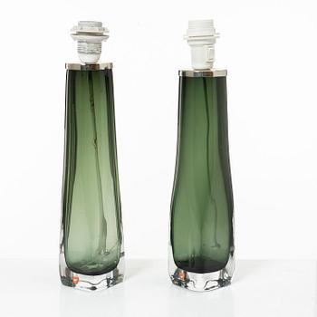 Carl Fagerlund, bordslampor, ett par, modell RD 1480, Orrefors.