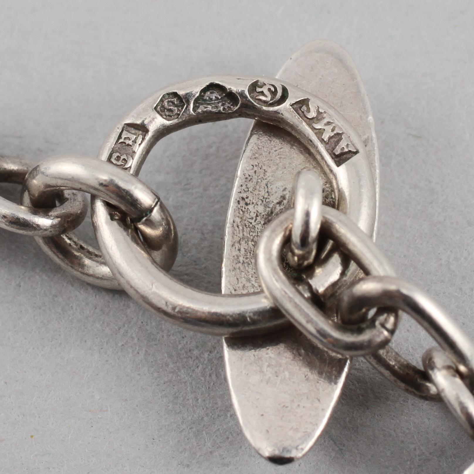 COLLIER, silver samt agater, Arvo Saarela, Enköping, 1960. Vikt 40 g.