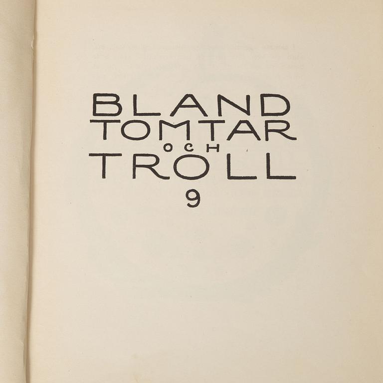 John Bauer, two book, 'Bland tomtar och troll', Åhlén & Åkerlunds förlag, Gothenburg 1912-1915.