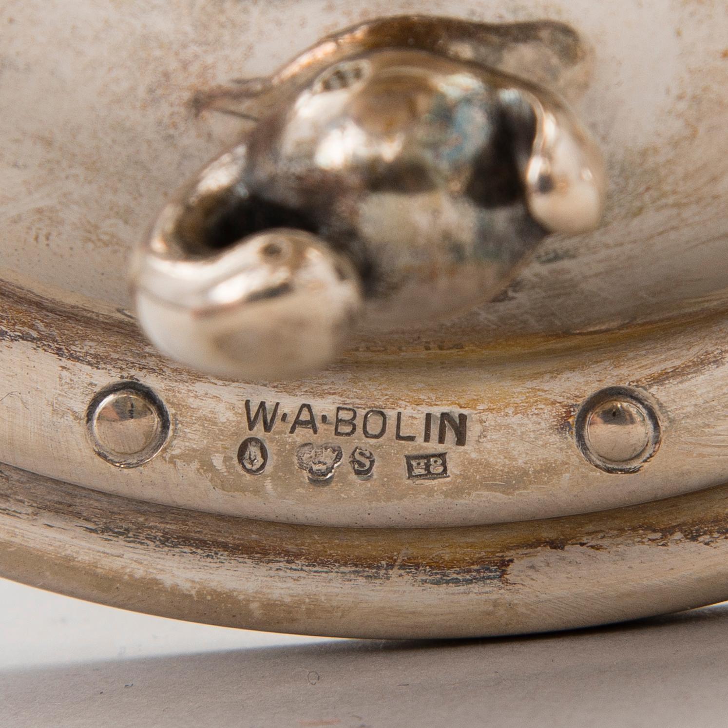 W.A. BOLIN, KANDELABRAR, ett par, silver, Stockholm 1934.