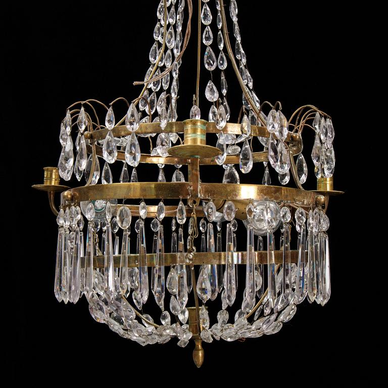 A Gustavian style chandelier, 20th Century.