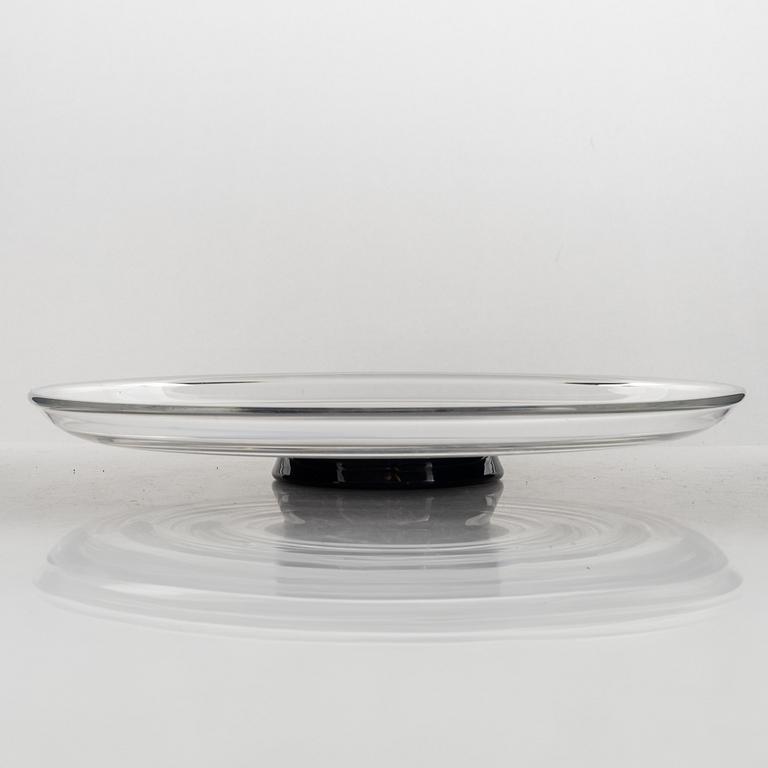 Simon Gate, a glass dish model "GU 113", Orrefors, 1930's.
