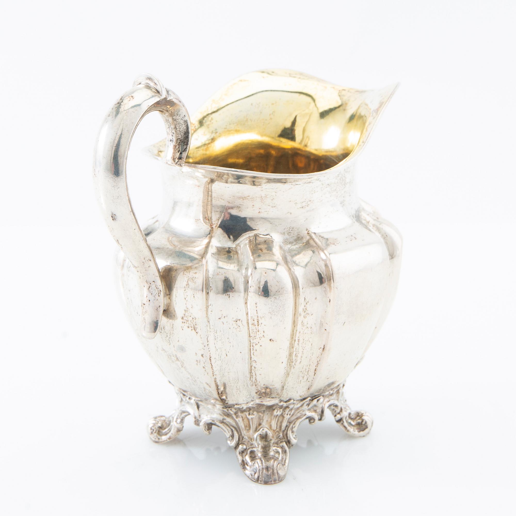 Gustaf Möllenborg milk jug silver Stockholm 1846.