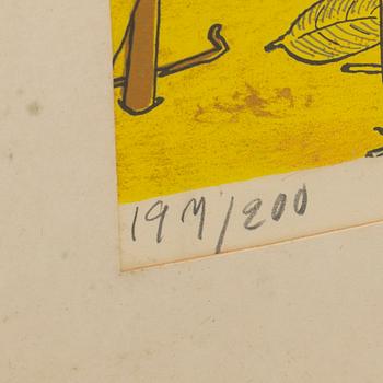 INGRID VANG NYMAN,  färglitografi signerad och numrerad 197/200.