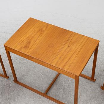 Carl Malmsten, a nest of three 'Släden' tables.