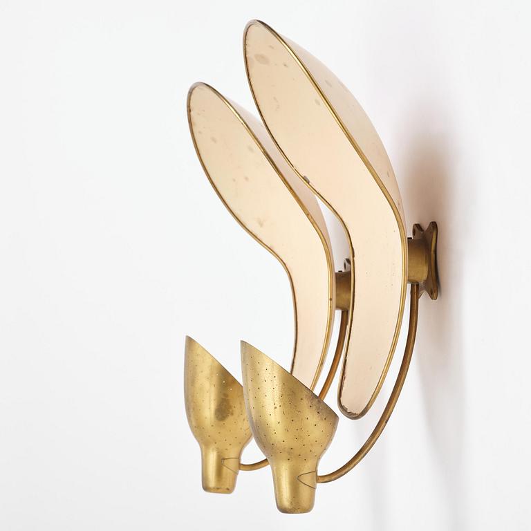 Carl-Axel Acking, a pair of wall lamps model "5017", Bröderna Malmströms Metallvarufabrik, Malmö, 1940s.