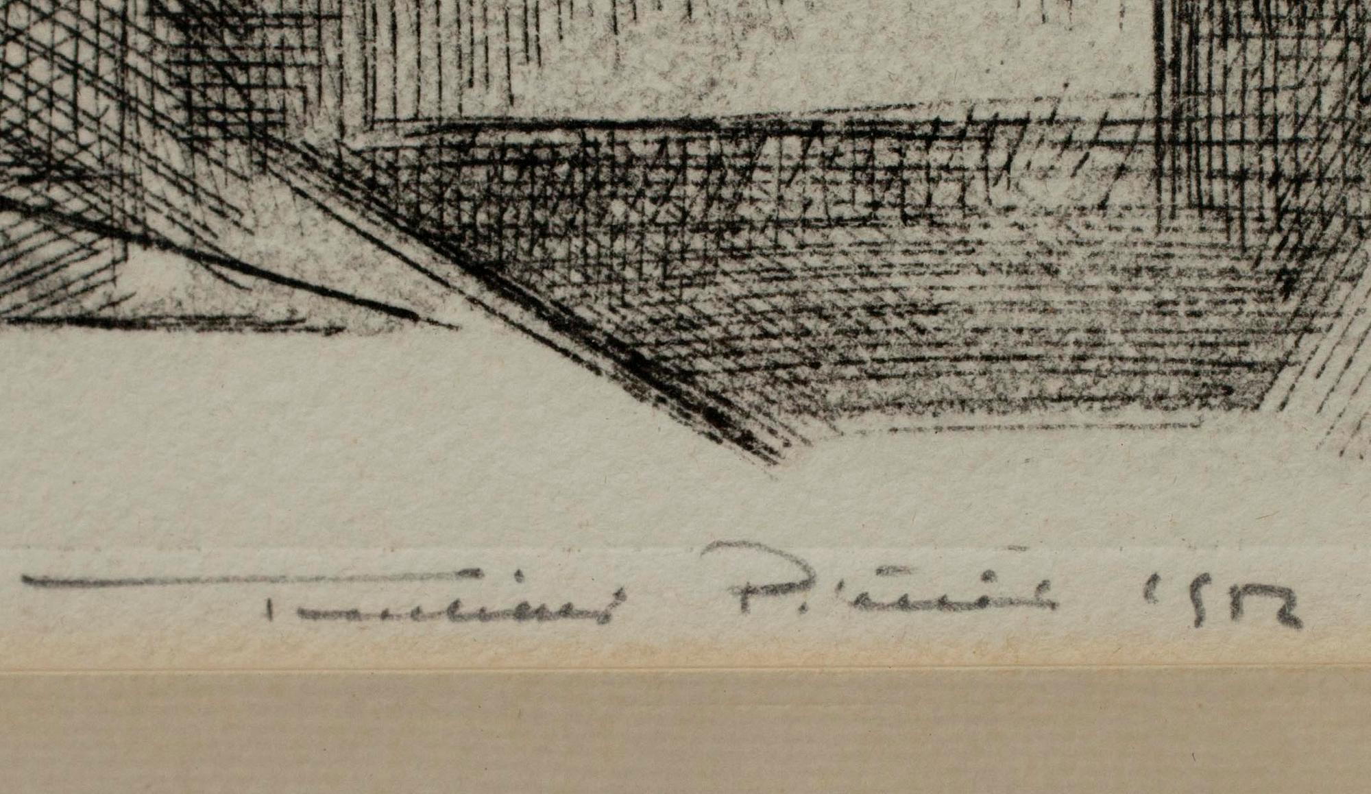 TUULIKKI PIETILÄ, etsaus, sign. ja päiv. 1952, nro 9/20 t preuve d'artiste.