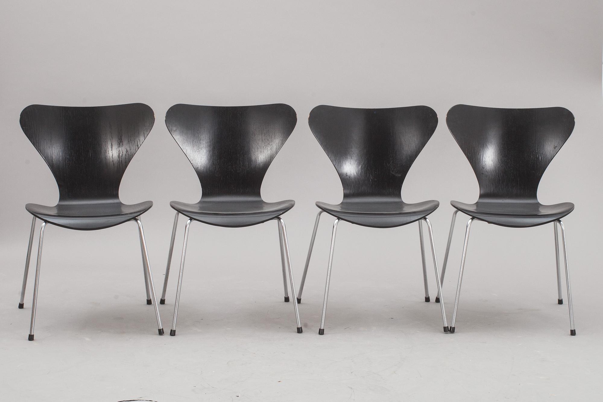 STOLAR, 4 st, "Sjuan", Arne Jacobsen, Fritz Hansen.
