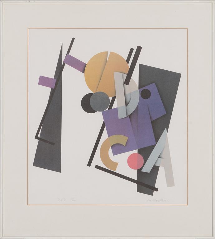 Avo Keerend, offset-tryck, signerat och daterad -90, numrerad 12/99.