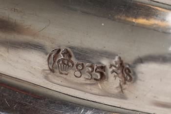 KANDELABRAR, 1 par, silver, Tyskland, 1900-talets första hälft.