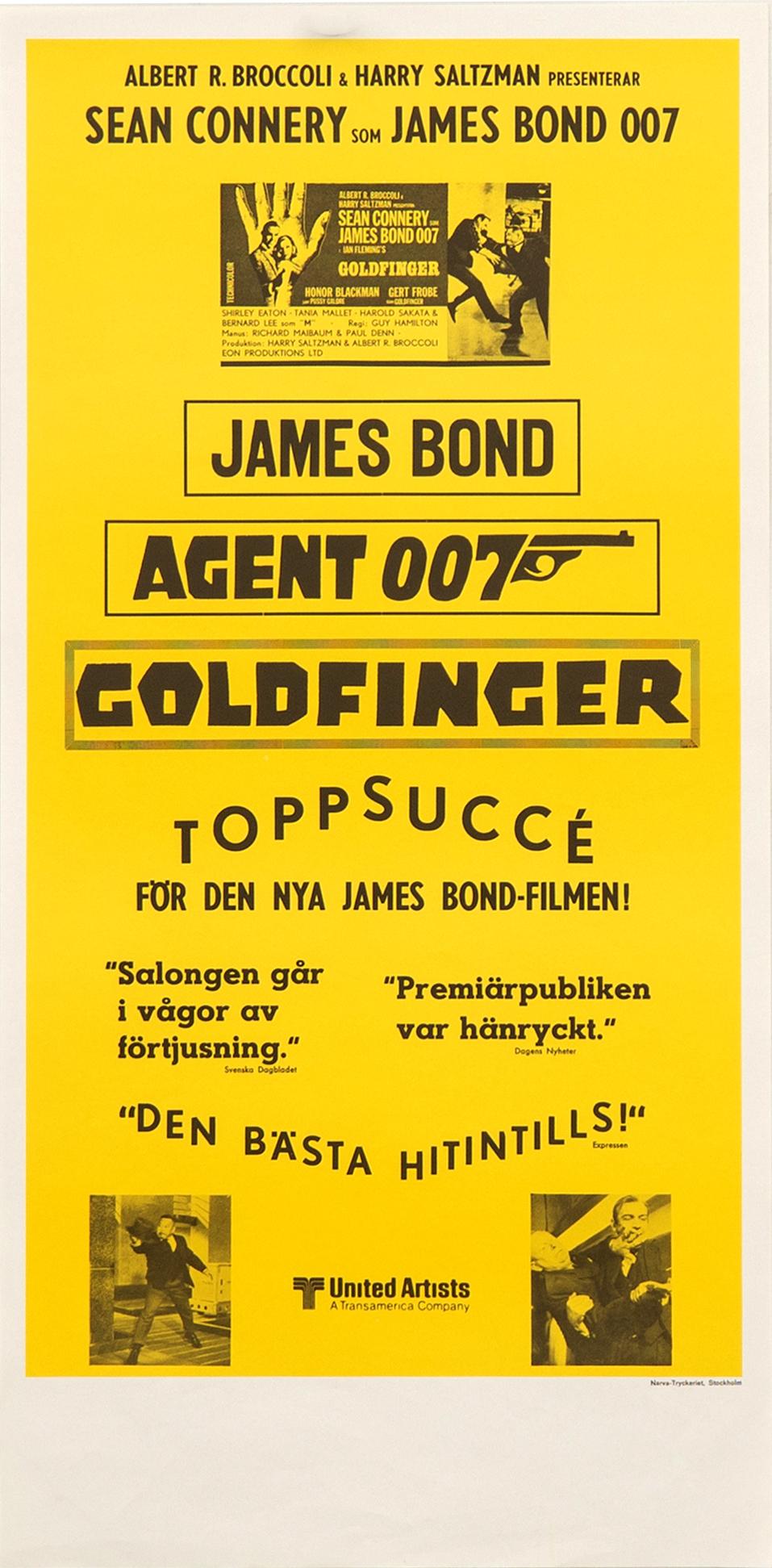 Filmaffischer 4 st James Bond.