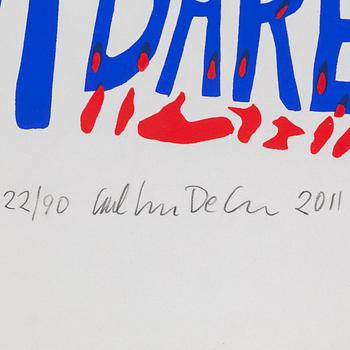 CARL JOHAN DE GEER, silk screen, signed Carl Johan De Geer, dated 2011 and numbered 22/90 in pencil.