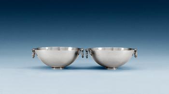 682. A pair of Atelier Borgila sterling bowls, Stockholm 1945.