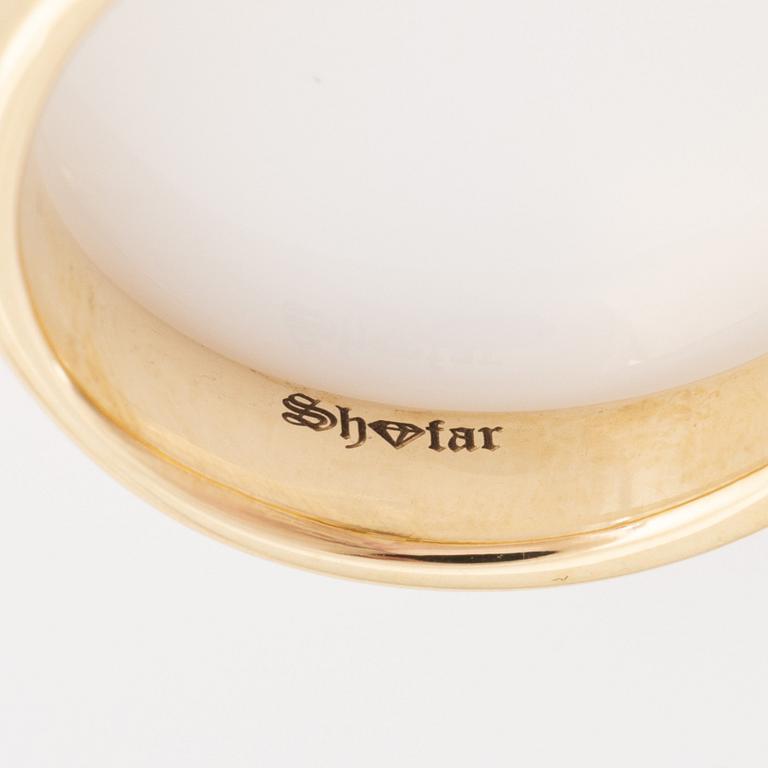 Sapphire and brilliant cut diamond ring.