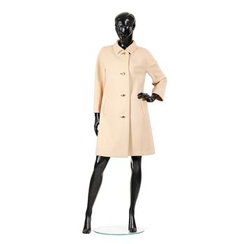 GUY LAROCHE, a beige coat, 1960's.