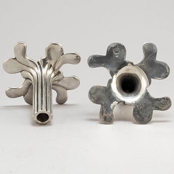 SISSI WESTERBERG, a pair of "Flow" pewter candlesticks, Firma Svenskt Tenn, 2011.