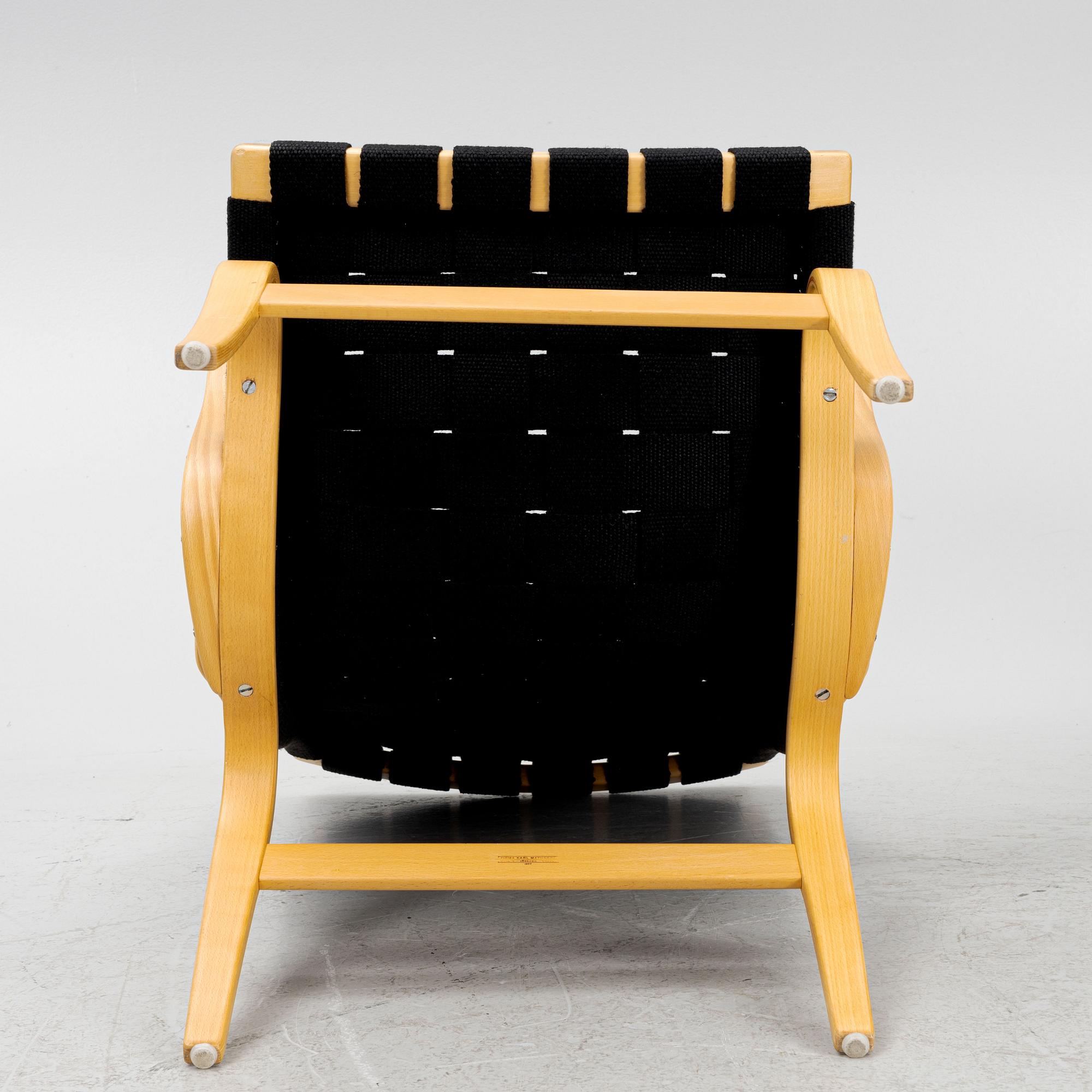 Bruno Mathsson, fåtöljer, ett par, "Eva", Firma Karl Mathsson och Bruno Mathsson International.