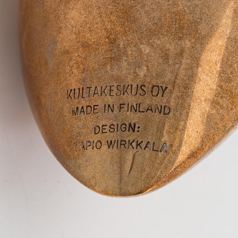 Tapio Wirkkala, skulptur, "Beckasin", stämplad Kultakeskus Oy Made in Finland Design: Tapio Wirkkala.