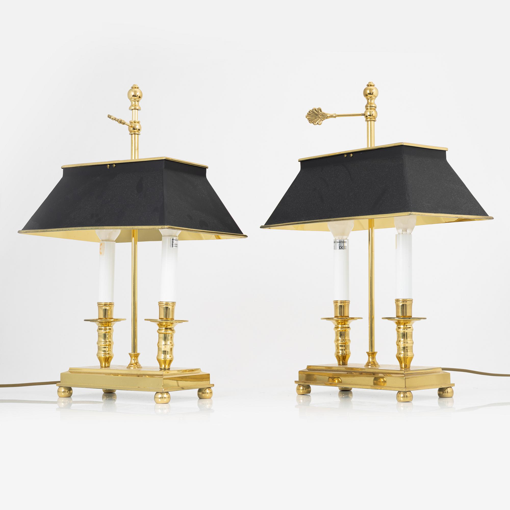 Bordslampor ett par, empirestil, 2000-tal.