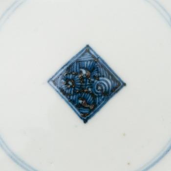 TWO CHINESE PLATES, porcelain, probably 18th century.