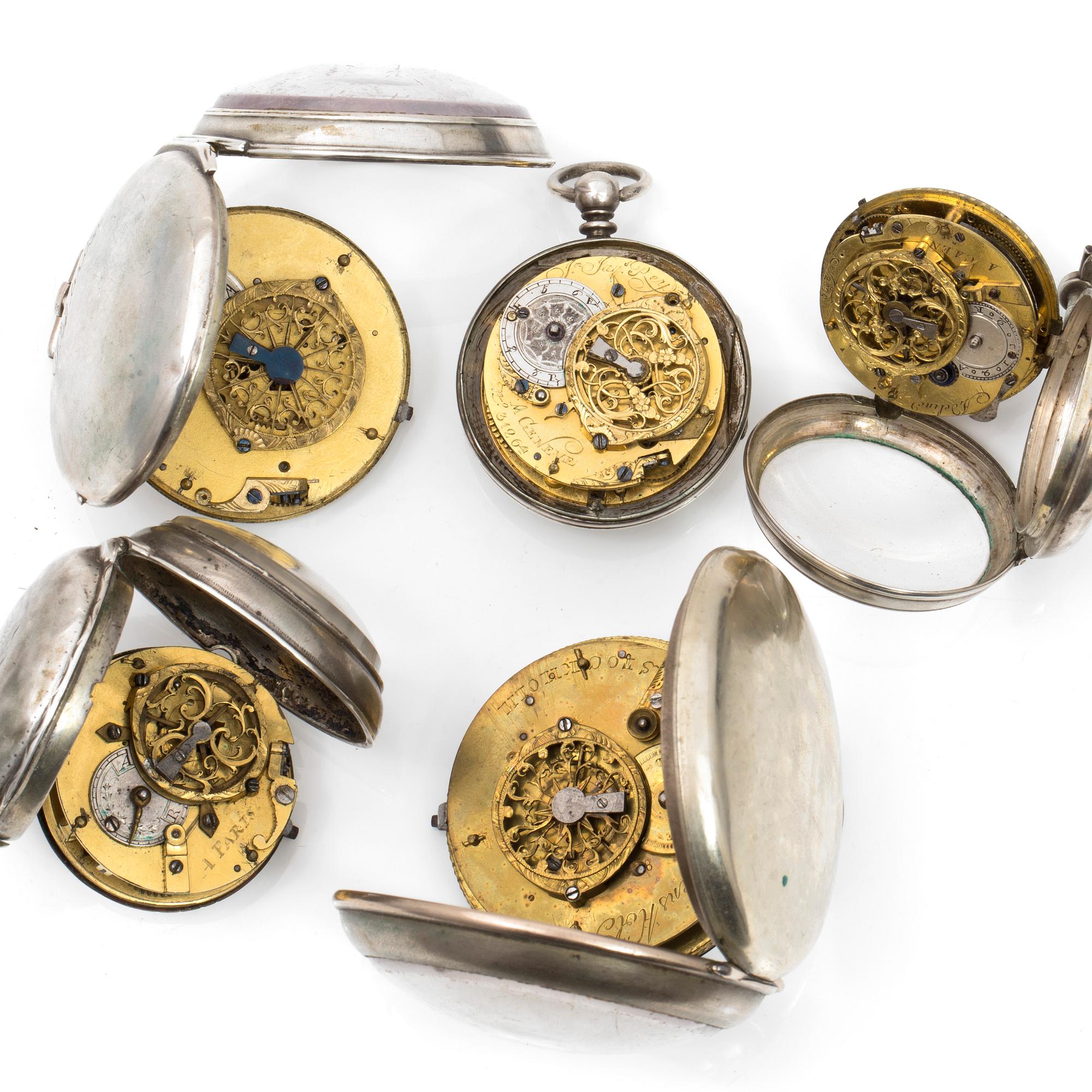 FICKUR, 5 st, spindelgång, silver.