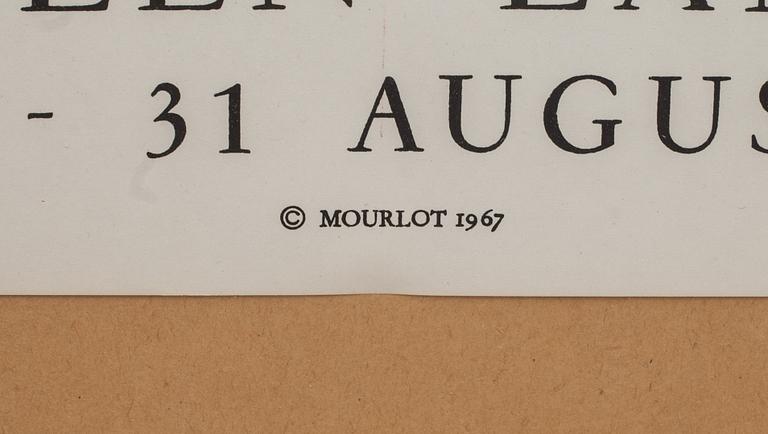 MARC CHAGALL, efter, affisch, Borstahusens Konsthall, Mourlot 1967.