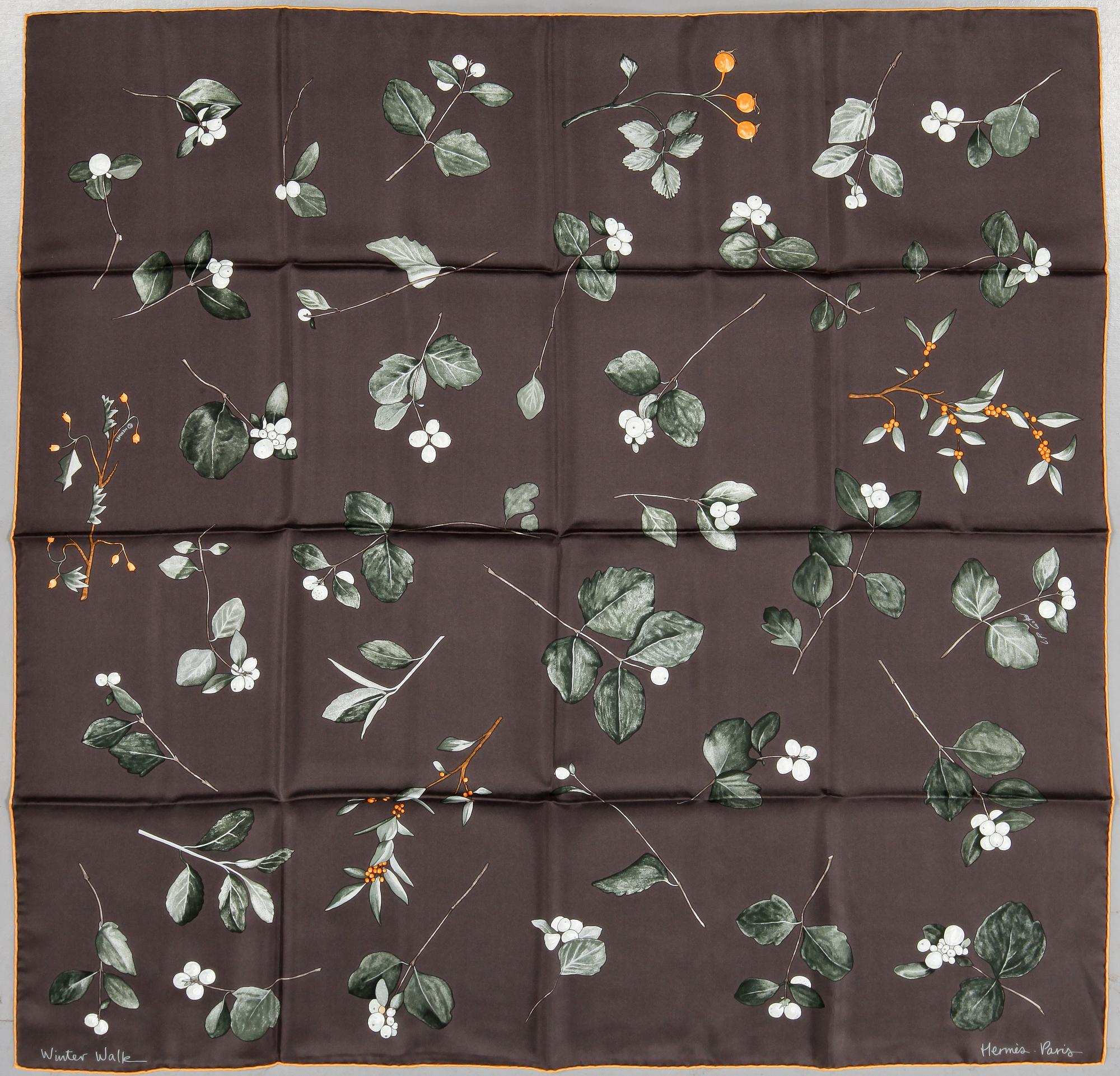 SCARF, "Winter Walk", Leigh P. Cook, Hermès, Paris, 2000-tal.