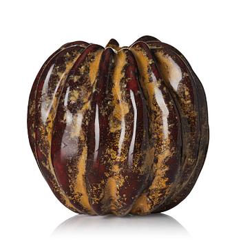 92. Hans Hedberg, a faience sculpture/vase of a pumpkin, Biot, France.