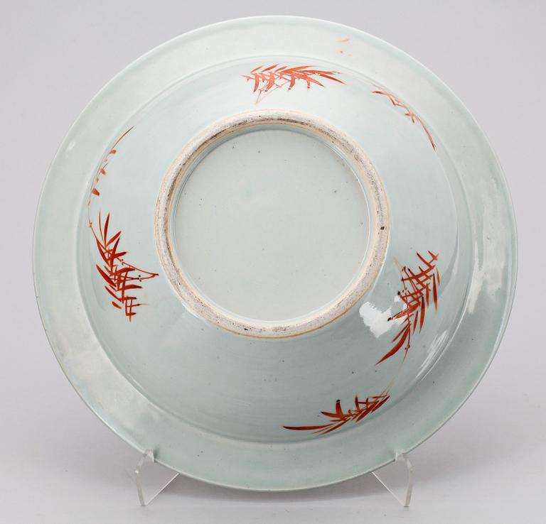 TVÄTTFAT, porslin, Kina, sen Qing 1800/1900-tal.