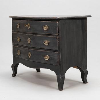 An 18th-Century chest of drawers.