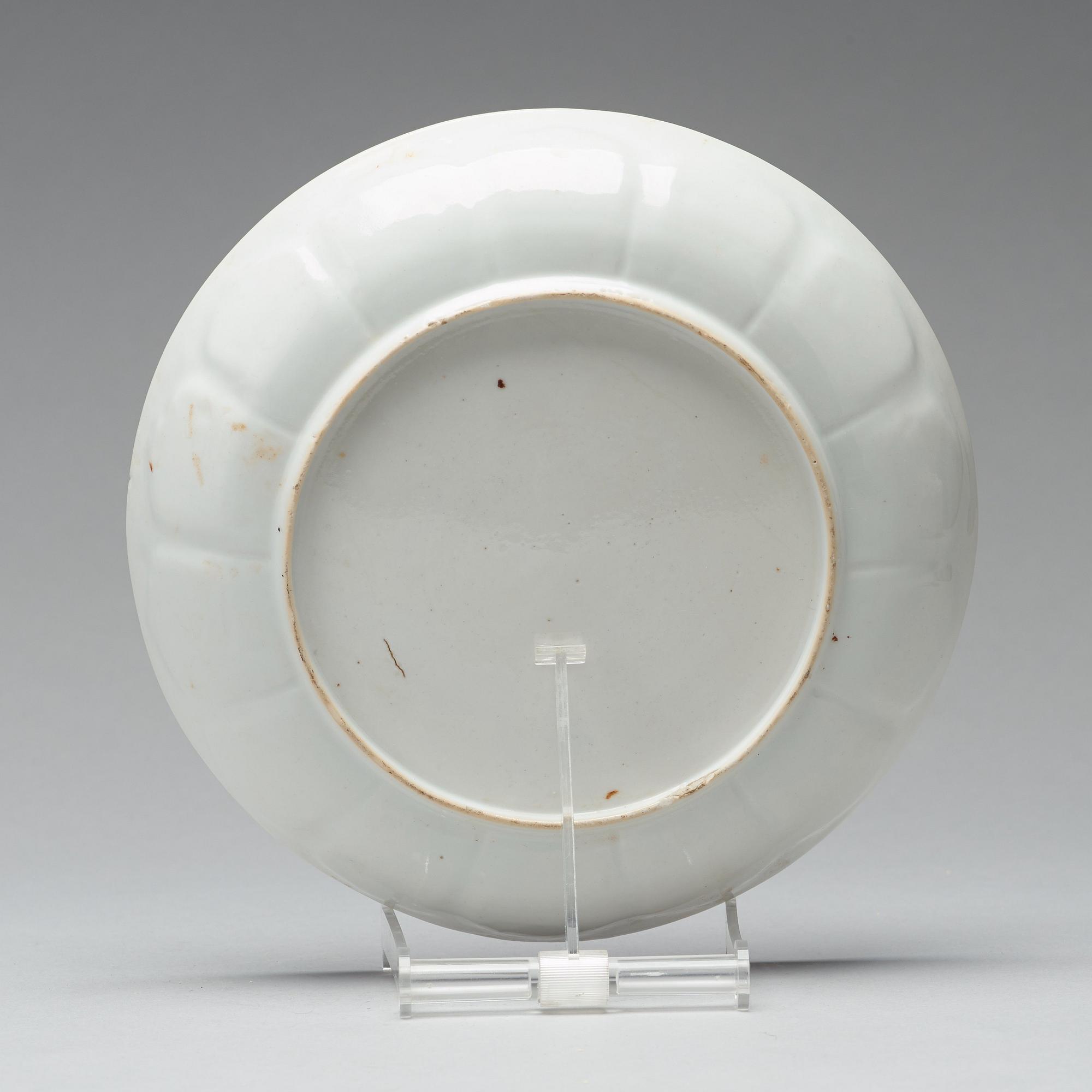 SKÅL samt FAT, kompaniporslin. Qingdynastin, Qianlong (1736-95).