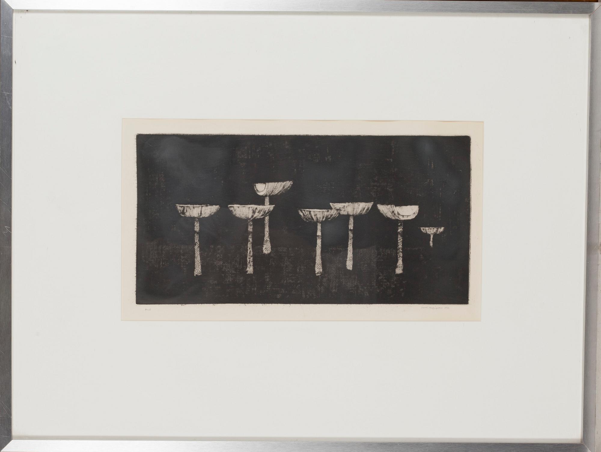 Pentti Kaskipuro, etsning, signerad och daterad 1963, märkt kv.5.